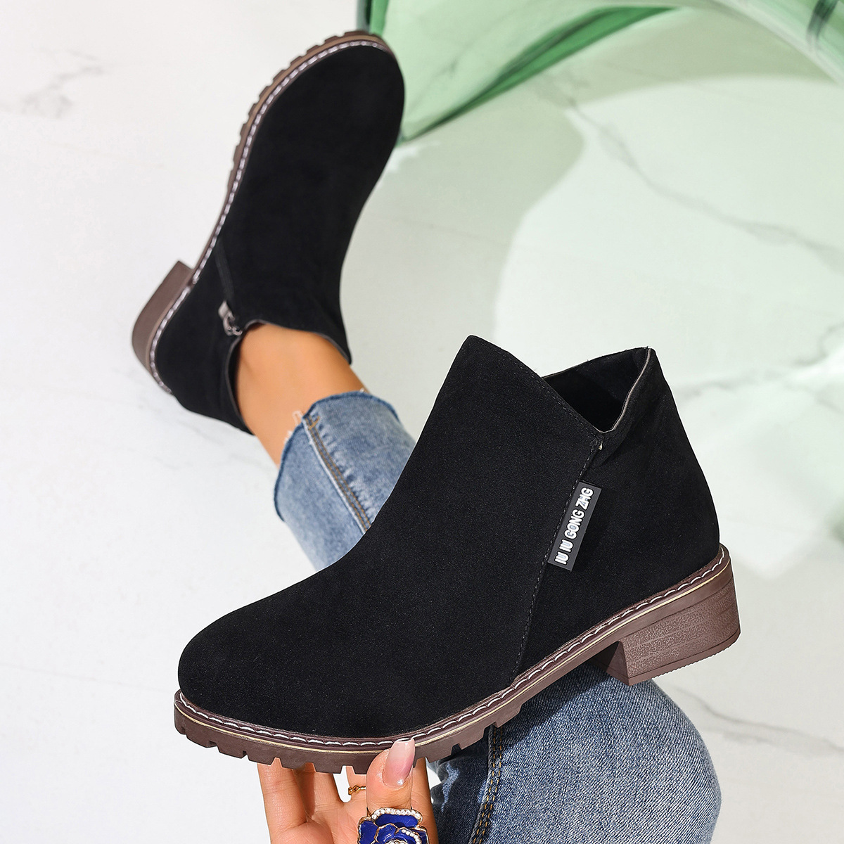 Women Formal Wear Sale - Bottines pour femmes automne-hiver, fermeture éclair