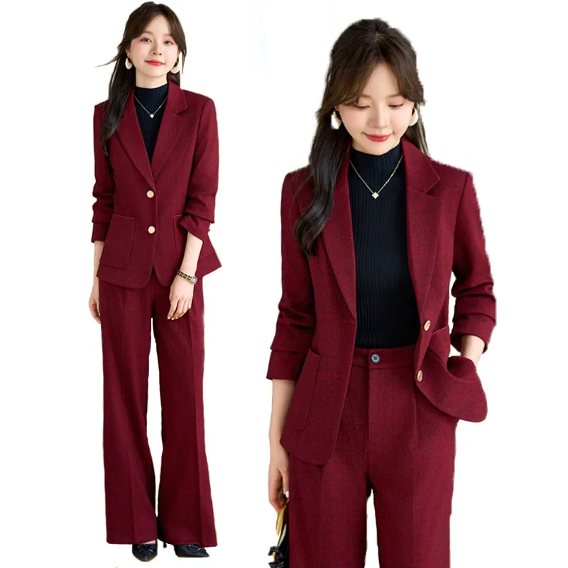 Women'S Formal Wear Pantsuits - Pop haute qualité tissu velours automne