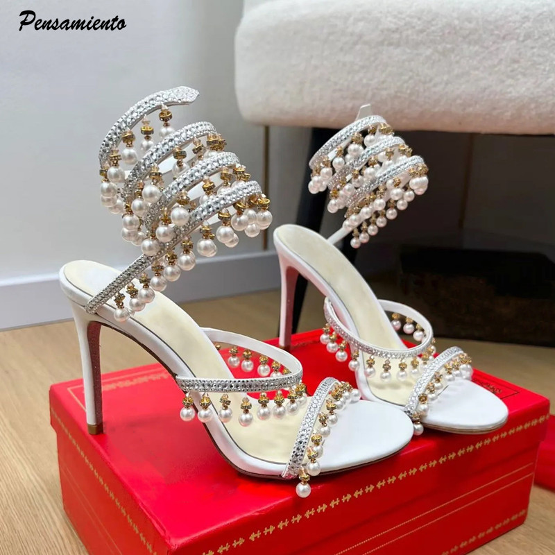 Women Formal Wear For Wedding - Sandales gladiateur de luxe pour femme