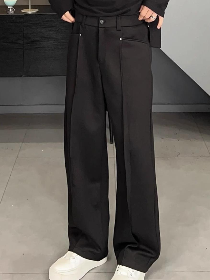 Tailored Trouser Wide - Pantalon décontracté style coréen, coupe ample