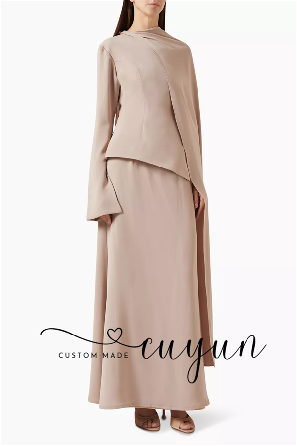 CUYUN personnalisé kaki modest - Women'S Formal Wear For Wedding Guest avis et prix