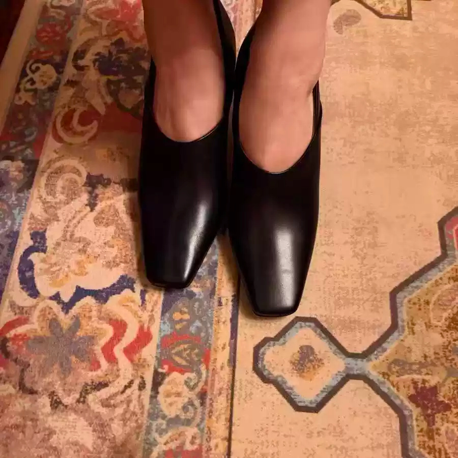 Escarpins noirs en cuir à bout - Formal Wear Women'S Loafers avis et prix