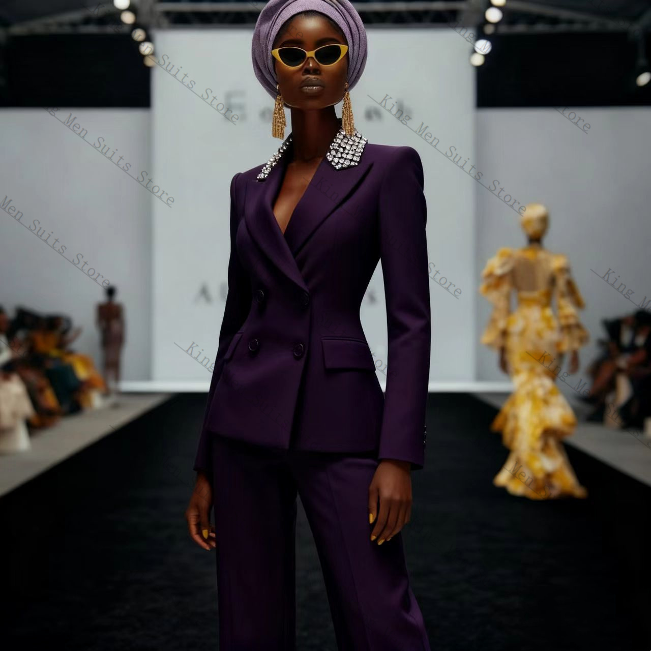 Cristaux de luxe femmes costum - Women'S Formal Wear For Wedding Guest avis et prix