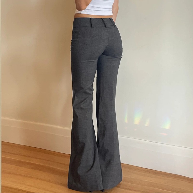 Pantalon gris long à coupe mic - Tailored Trouser Wide avis et prix